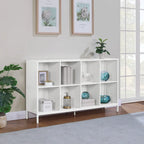 Étagère de Rangement 8 Cubes, Bois et Métal Style Industriel, 58W x 34H