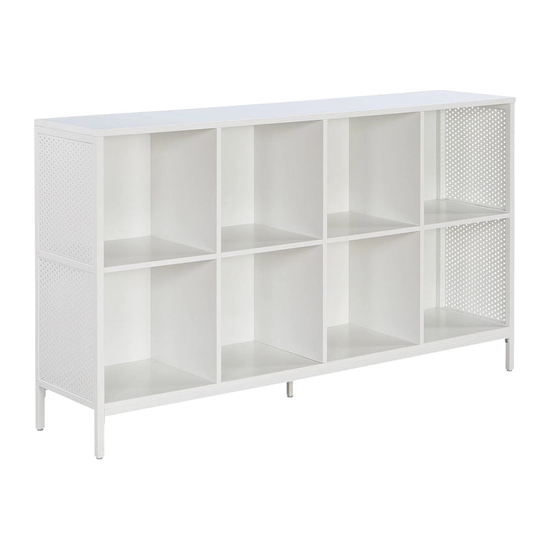Étagère de Rangement 8 Cubes, Bois et Métal Style Industriel, 58W x 34H
