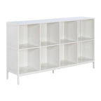 Étagère de Rangement 8 Cubes, Bois et Métal Style Industriel, 58W x 34H