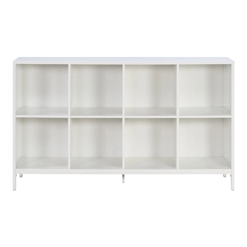 Étagère de Rangement 8 Cubes, Bois et Métal Style Industriel, 58W x 34H