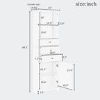 Armoire de rangement haute avec 3 tiroirs, étagères réglables et dispositif anti-basculement