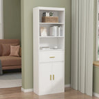 Meuble de rangement pour linge de maison avec tiroir et portes, 23,6W x 70,8H, gain de place