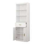 Meuble de rangement pour linge de maison avec tiroir et portes, 23,6W x 70,8H, gain de place