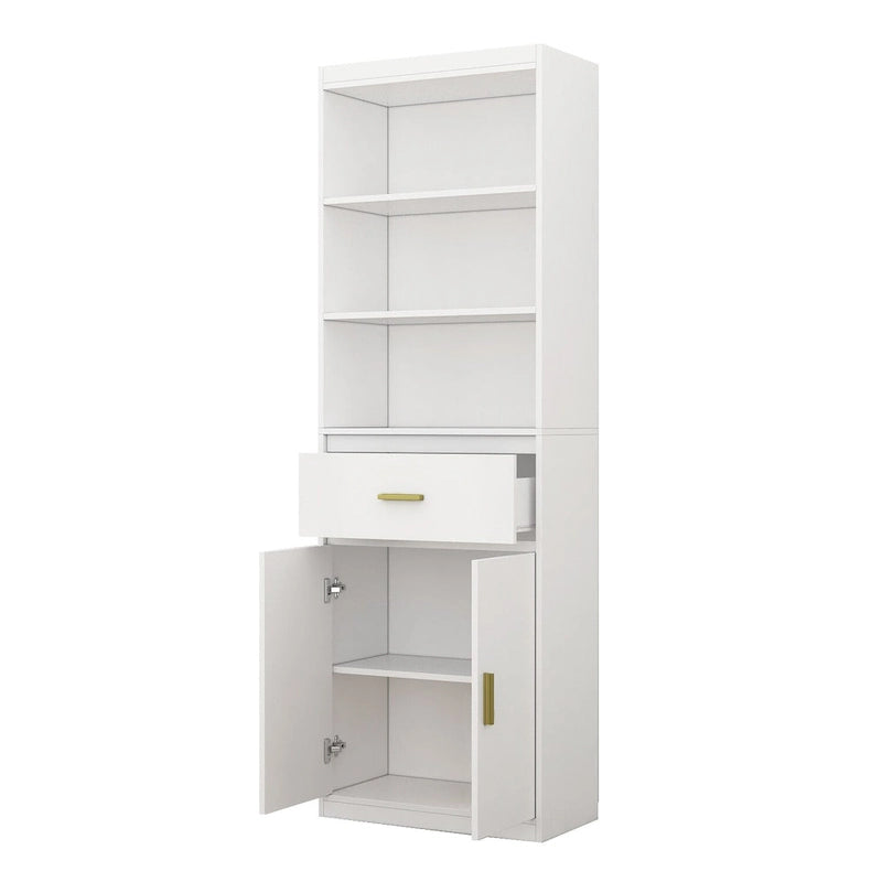 Meuble de rangement pour linge de maison avec tiroir et portes, 23,6W x 70,8H, gain de place