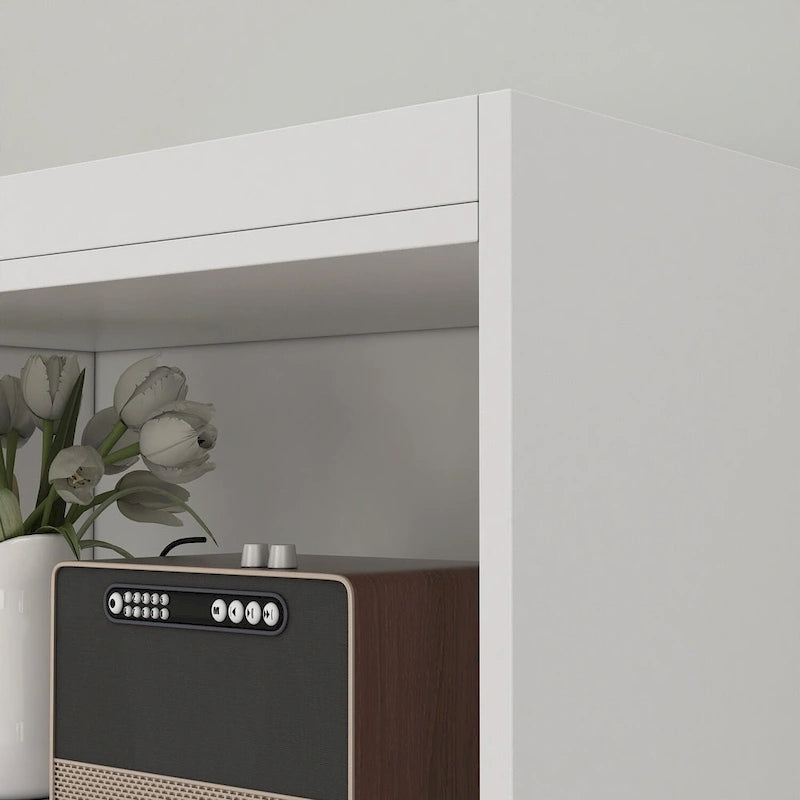 Meuble de rangement pour linge de maison avec tiroir et portes, 23,6W x 70,8H, gain de place