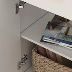 Meuble de rangement pour linge de maison avec tiroir et portes, 23,6W x 70,8H, gain de place