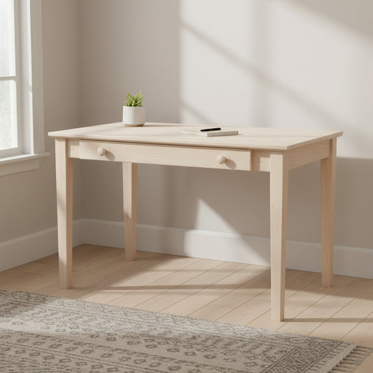 Wooden Computer Desk with Flip Down Drawer
