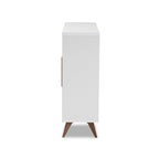 Meuble à vin Mid-Century Modern avec casier à 24 bouteilles et 5 étagères, 47.24W