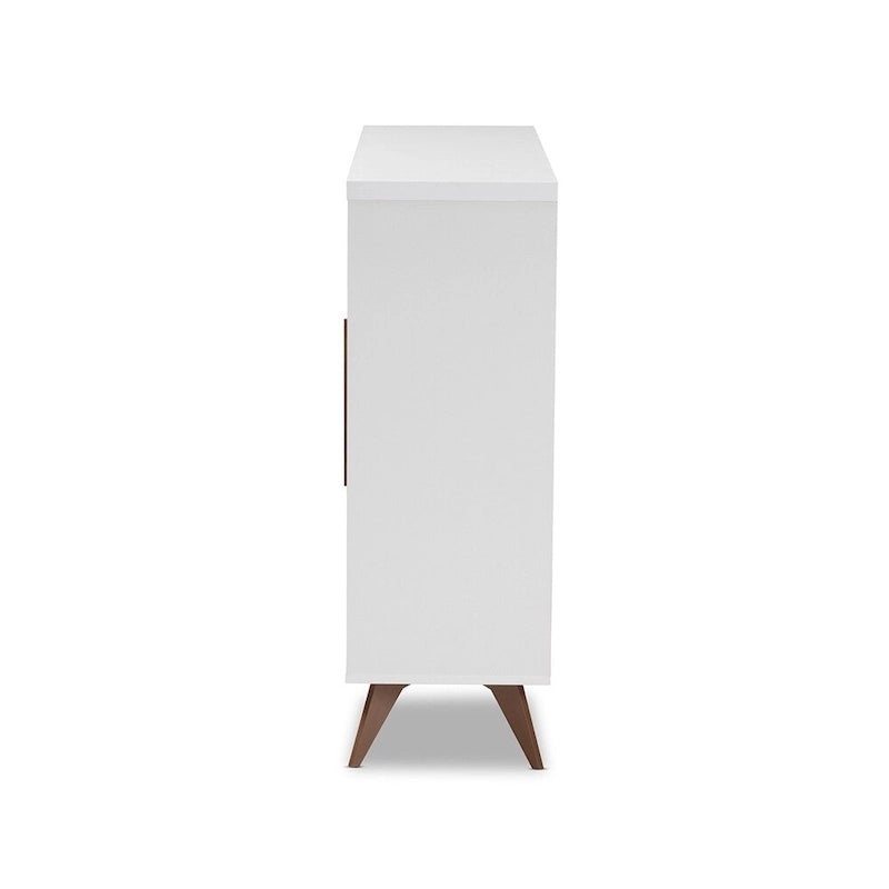 Meuble à vin Mid-Century Modern avec casier à 24 bouteilles et 5 étagères, 47.24W