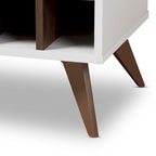 Meuble à vin Mid-Century Modern avec casier à 24 bouteilles et 5 étagères, 47.24W