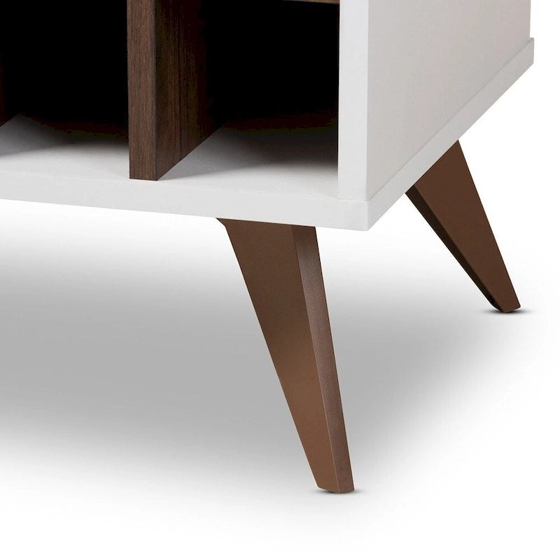 Meuble à vin Mid-Century Modern avec casier à 24 bouteilles et 5 étagères, 47.24W