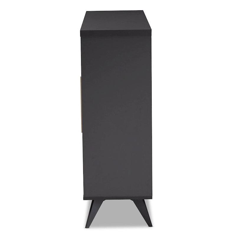 Meuble à vin Mid-Century Modern avec casier à 24 bouteilles et 5 étagères, 47.24W