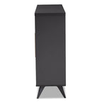Meuble à vin Mid-Century Modern avec casier à 24 bouteilles et 5 étagères, 47.24W