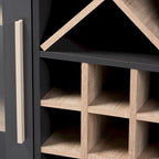 Meuble à vin Mid-Century Modern avec casier à 24 bouteilles et 5 étagères, 47.24W