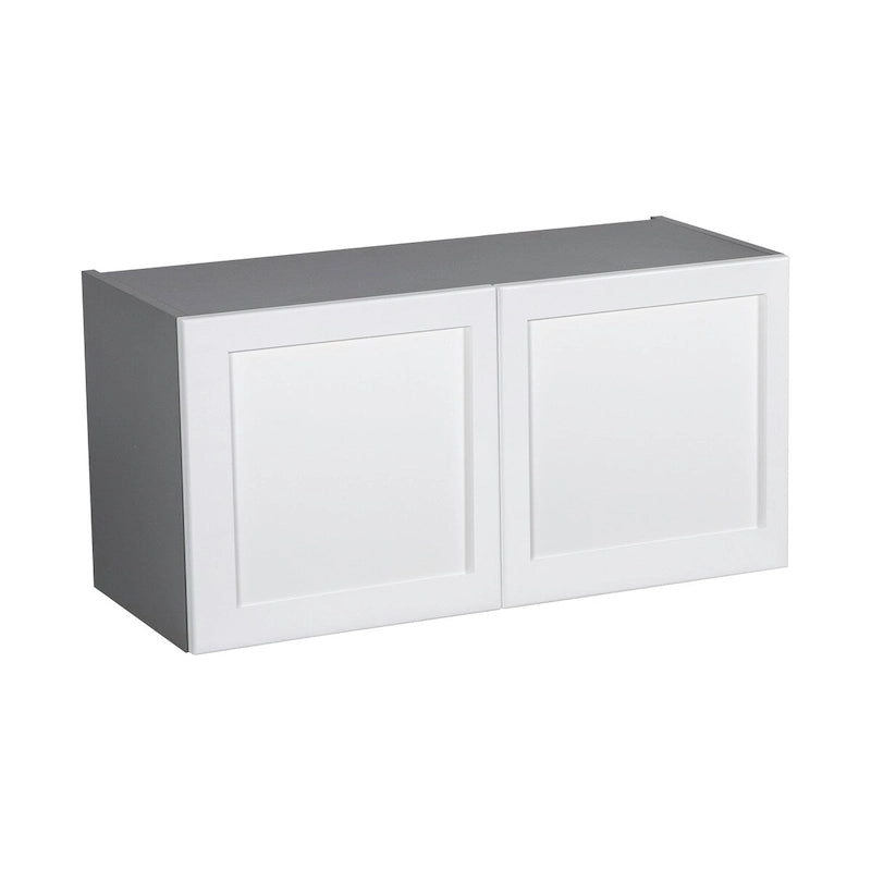 Meuble Haut 24x18x12 avec Double Porte, Gris, Panneau de Particules E1 et Chants ABS