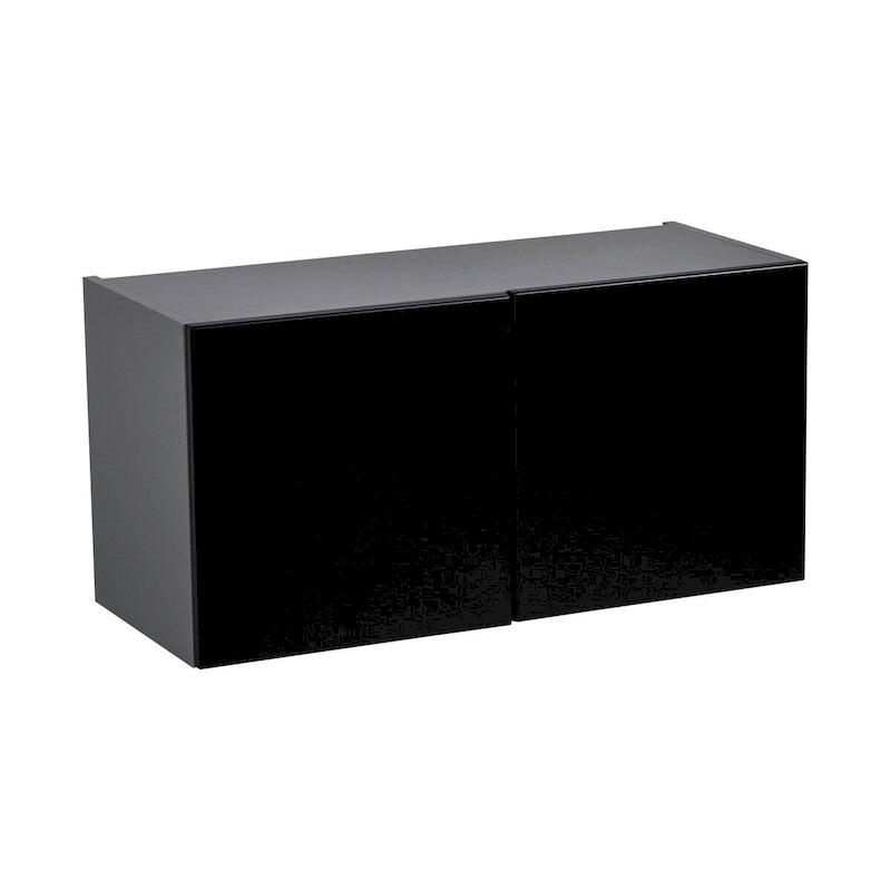 Meuble Haut 24x18x12 avec Double Porte, Gris, Panneau de Particules E1 et Chants ABS