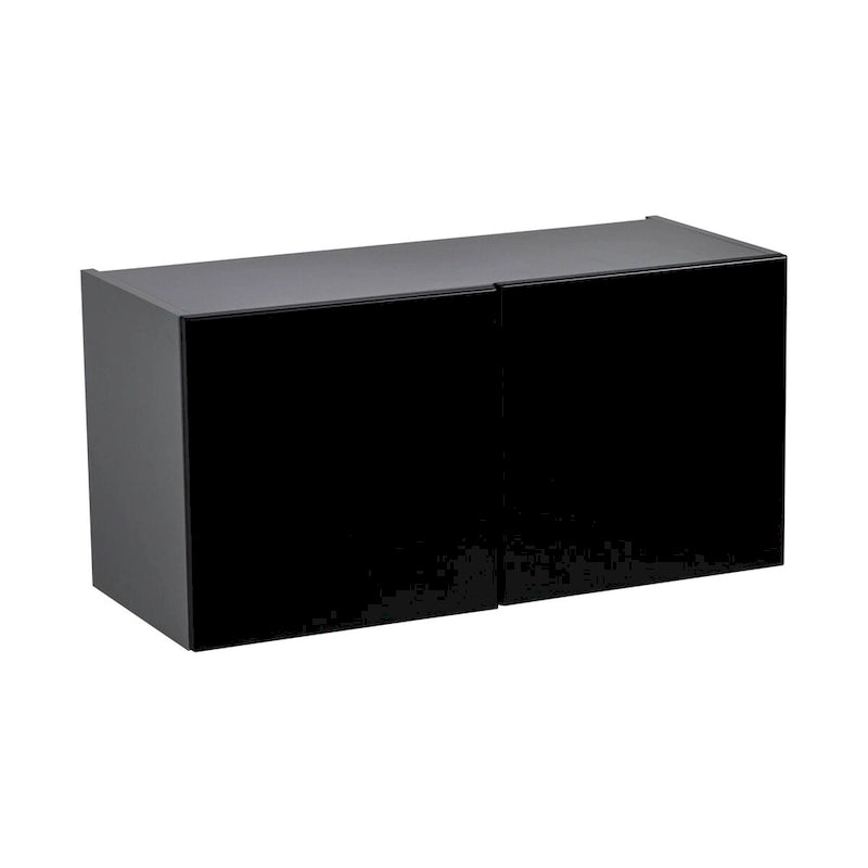 Meuble Haut 24x18x12 avec Double Porte, Gris, Panneau de Particules E1 et Chants ABS