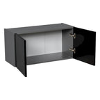 Meuble Haut 24x18x12 avec Double Porte, Gris, Panneau de Particules E1 et Chants ABS