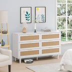51.186-Drawers Rattan Storage Cabinet Rattan Drawer
