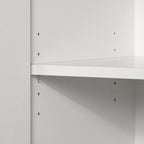 Buffet deux portes Mid-Century Glam avec accents dorés et étagère réglable