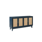 Bahut en rotin avec 4 portes en rotin, 152 cm (L) x 80 cm (H)