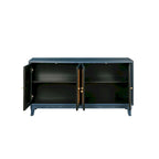 Bahut en rotin avec 4 portes en rotin, 152 cm (L) x 80 cm (H)