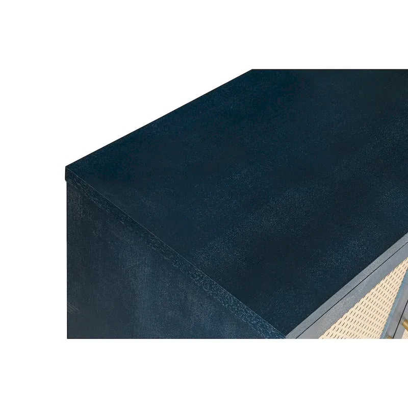 Bahut en rotin avec 4 portes en rotin, 152 cm (L) x 80 cm (H)