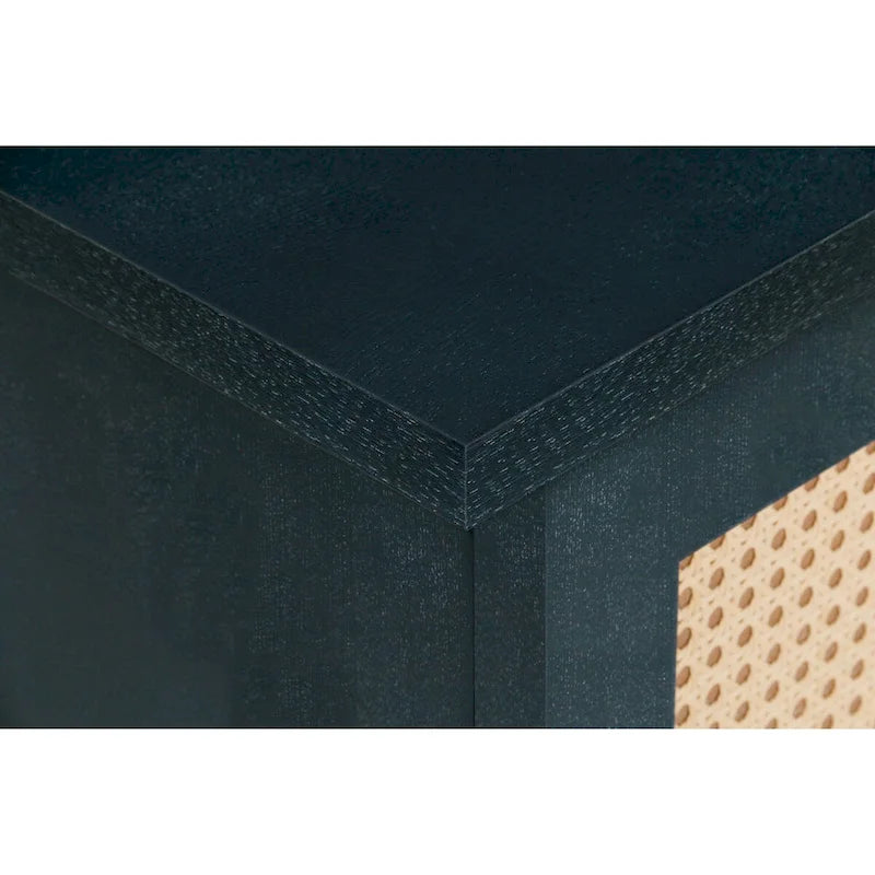 Bahut en rotin avec 4 portes en rotin, 152 cm (L) x 80 cm (H)