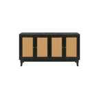Bahut en rotin avec 4 portes en rotin, 152 cm (L) x 80 cm (H)