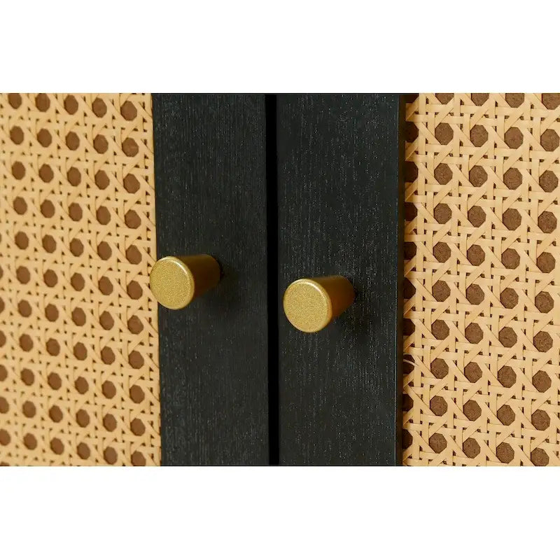 Bahut en rotin avec 4 portes en rotin, 152 cm (L) x 80 cm (H)