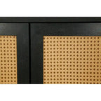 Bahut en rotin avec 4 portes en rotin, 152 cm (L) x 80 cm (H)