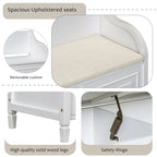 Banc de rangement rustique à dossier haut avec rangement dissimulé, 42L x 18W x 29.5H, 250 lb