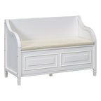 Banc de rangement rustique à dossier haut avec rangement dissimulé, 42L x 18W x 29.5H, 250 lb