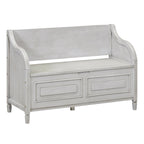 Banc de rangement rustique à dossier haut avec rangement dissimulé, 42L x 18W x 29.5H, 250 lb