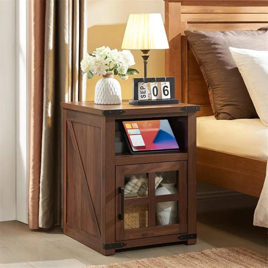 End Table with Charging Station - 18 D x 18 W x 24 H