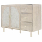 Armoire 2 portes 3 tiroirs pour chambre, salon et bureau, finition neutre