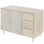 Armoire 2 portes 3 tiroirs pour chambre, salon et bureau, finition neutre