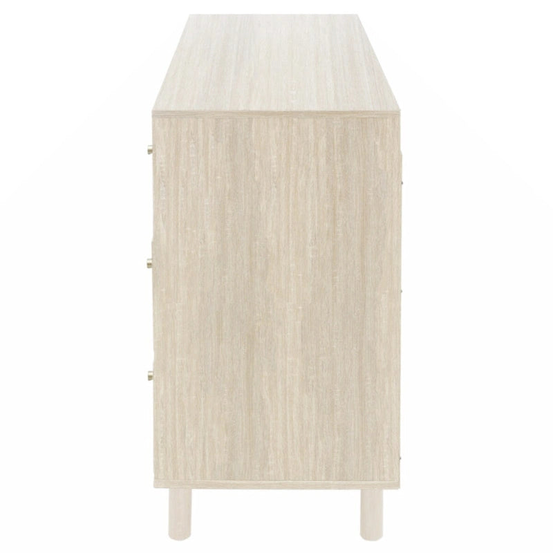 Armoire 2 portes 3 tiroirs pour chambre, salon et bureau, finition neutre