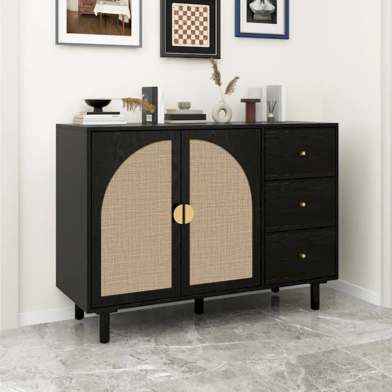 Armoire 2 portes 3 tiroirs pour chambre, salon et bureau, finition neutre