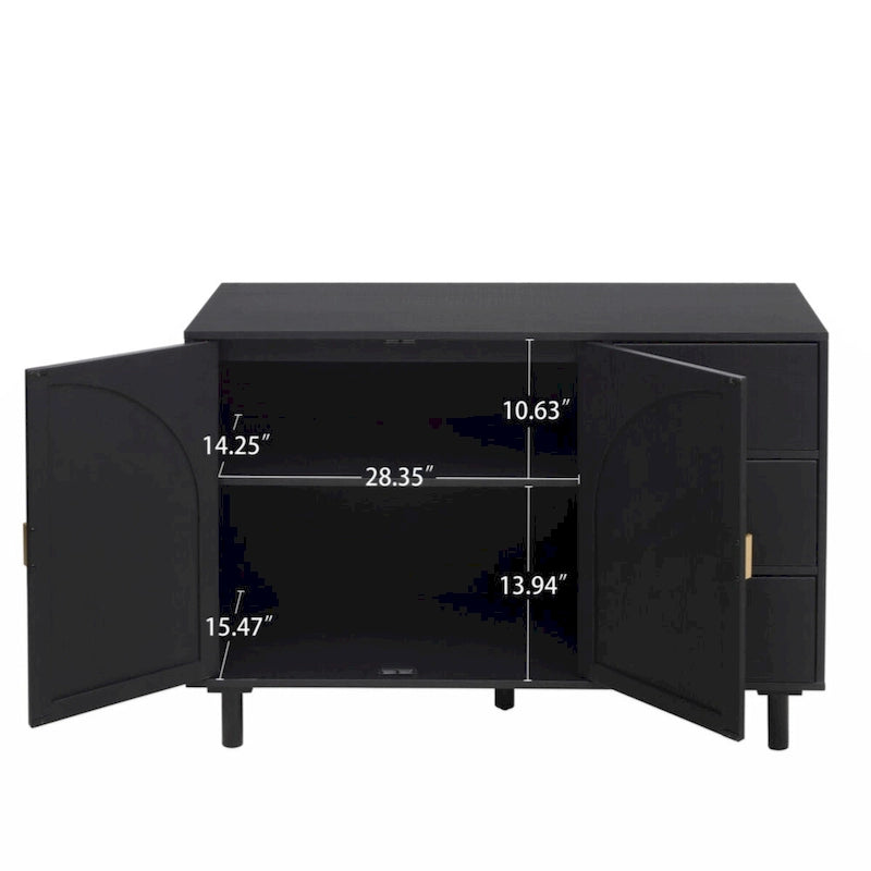 Armoire 2 portes 3 tiroirs pour chambre, salon et bureau, finition neutre