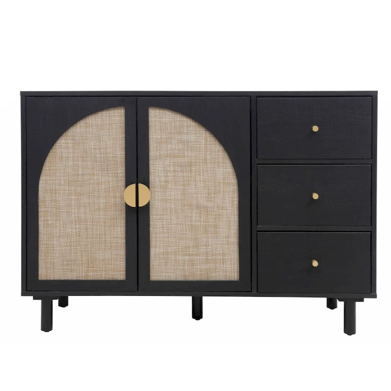 Armoire 2 portes 3 tiroirs pour chambre, salon et bureau, finition neutre