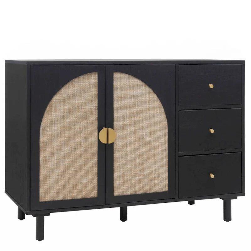 Armoire 2 portes 3 tiroirs pour chambre, salon et bureau, finition neutre
