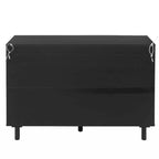Armoire 2 portes 3 tiroirs pour chambre, salon et bureau, finition neutre