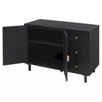 Armoire 2 portes 3 tiroirs pour chambre, salon et bureau, finition neutre