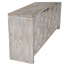 Bahut en bois à 3 portes au style Campagne avec motif hexagonal