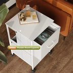 Meuble de classement mobile à 2 tiroirs avec roulettes et freins, 39,1 L x 39,9 P x 68,1 H cm
