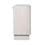 Meuble en bois de manguier à 4 portes, 99 cm de haut, finition blanche, 150 cm (L) x 41 cm (P) x 84 cm (H)