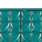 Bahut d'appoint vintage à 2 portes avec motifs géométriques, 80 cm (L) x 94 cm (H)