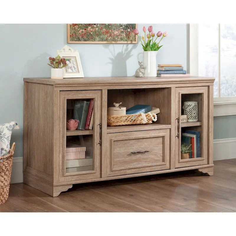 Crédence de rangement de bureau de style campagnard avec rangement de dossiers et étagère d'imprimante