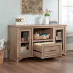 Crédence de rangement de bureau de style campagnard avec rangement de dossiers et étagère d'imprimante